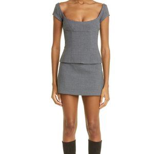 2PC Gray Wool Scoop Neck Top, All Is a Gentle Spring